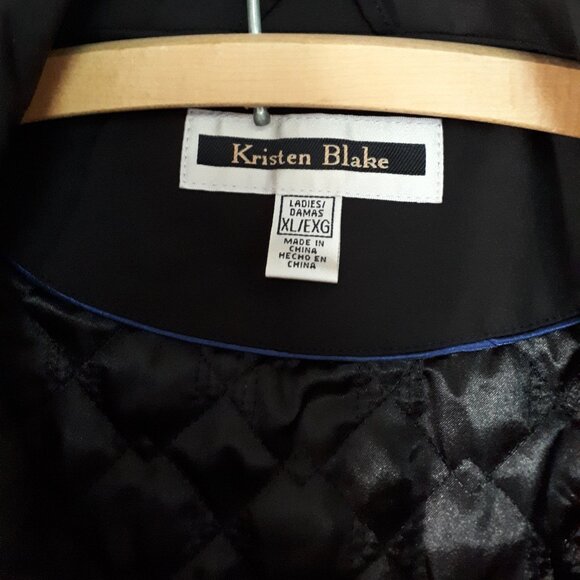 Coat - Black - Size XL - Leather details with zipper and snap closure front - Picture 7 of 7